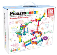 PicassoTiles 120 Piece Marble Run Building Blocks