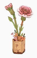 Robotime-Rowood DIY Wooden Flower: Pink Carnation