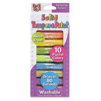 Kwik Stix Solid Tempera Paint - 10 Pastel Colors